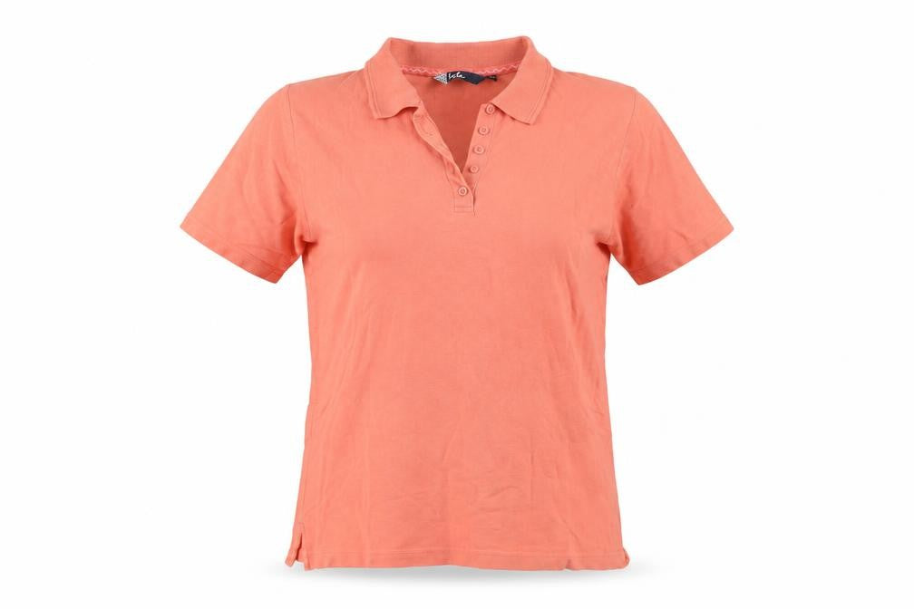 Isle Women's Orange M Polo Shirt, Casual, Cotton