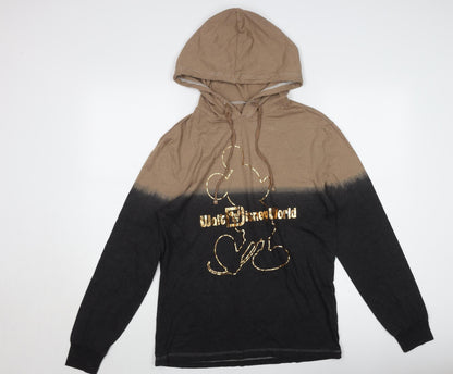 Preloved Disney Women's Brown Colourblock Hoodie S - Front