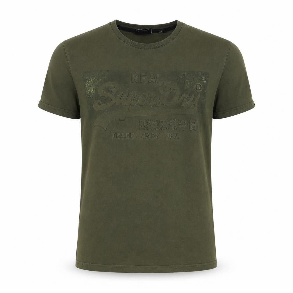 Superdry Men's Green Cotton T-Shirt, Size S, Crew Neck