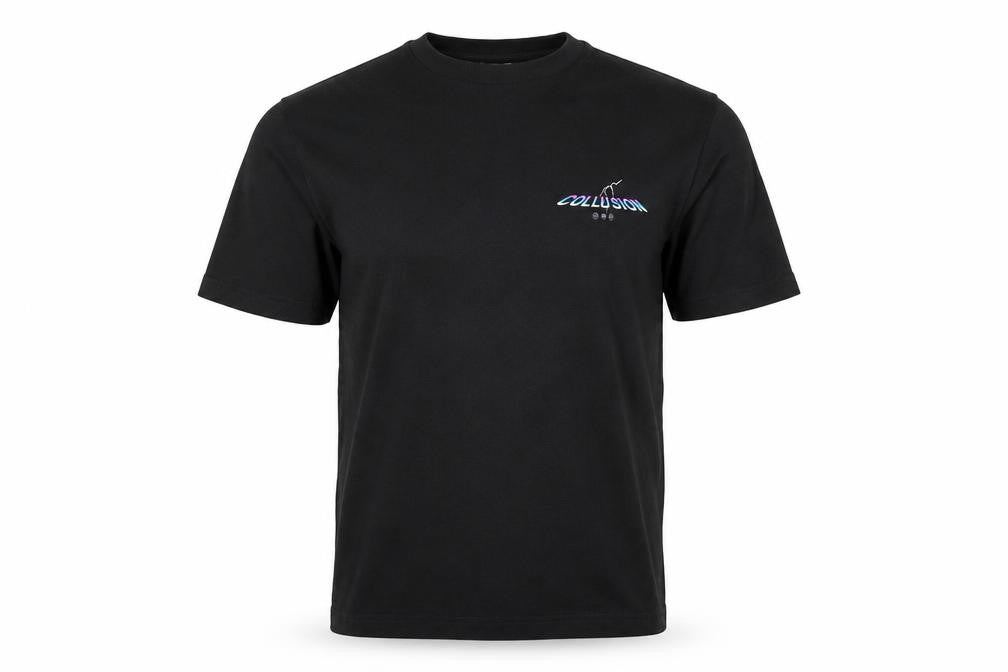 Collusion Men's XS Black Graphic Music T-Shirt