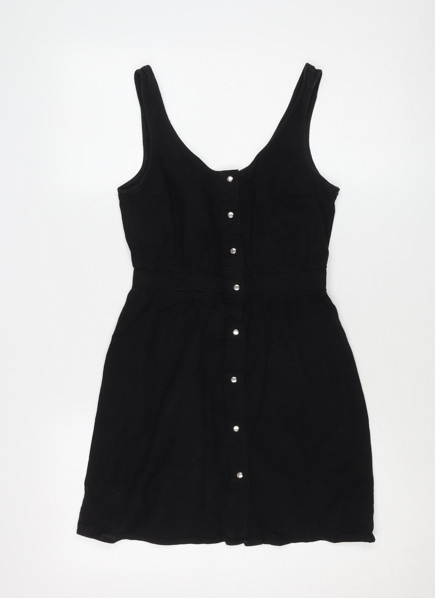 ASOS Women's Black Sleeveless Cotton Dress Size 6