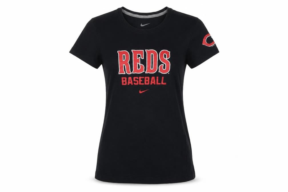 Nike Women's Black Slim Fit Sports T-Shirt