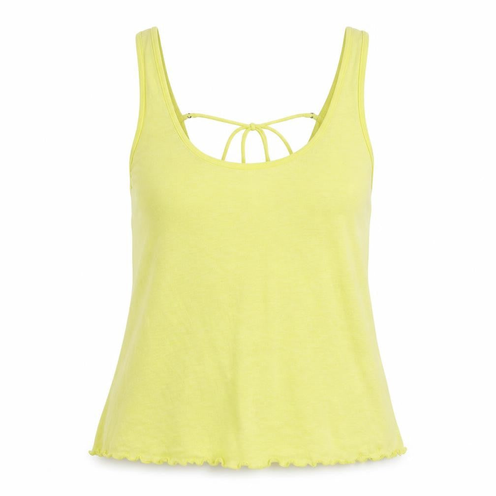 Paige Women's Yellow Tank Top - Size S, Scoop Neck