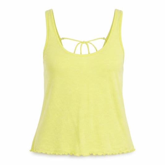 Paige Women's Yellow Tank Top - Size S, Scoop Neck