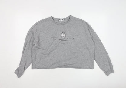 Preloved Disney Women's Grey Eeyore Pullover Sweatshirt Size S - Front