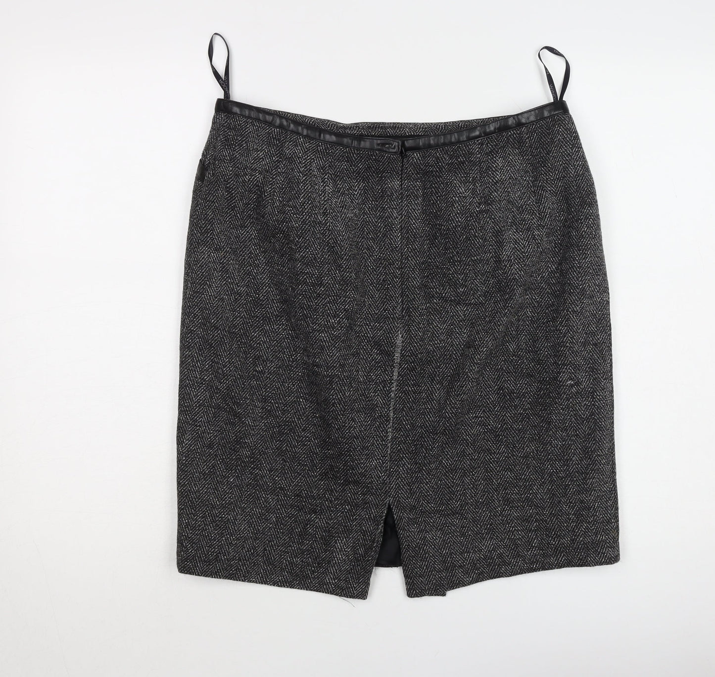 Windsmoor Women's Grey Herringbone Pencil Skirt, Size 14