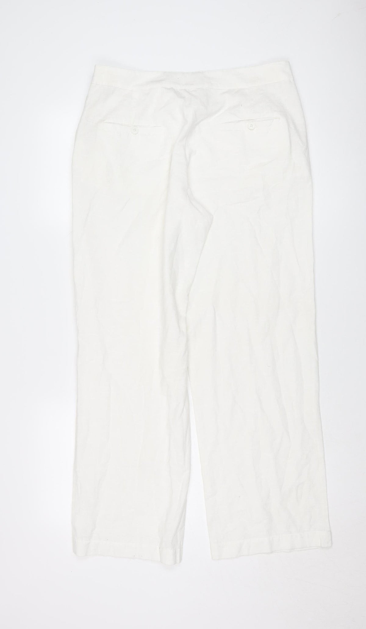 Nomads Women's White Cotton Trousers Size 12