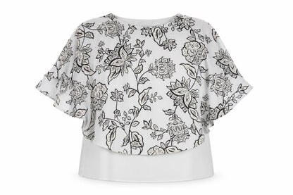 David Emanuel Women's Floral Blouse Size 14 Multicoloured