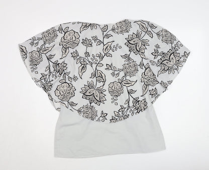 David Emanuel Women's Floral Blouse Size 14 Multicoloured