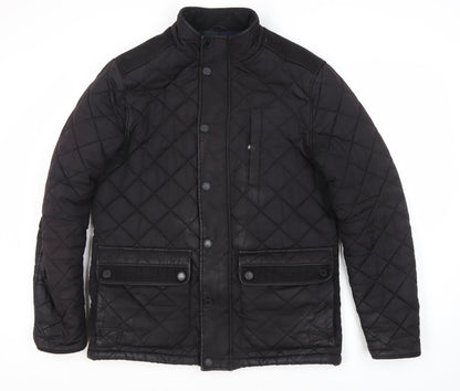 Next Men's Black Quilted Jacket, Medium, Casual