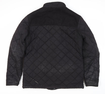 Next Men's Black Quilted Jacket, Medium, Casual