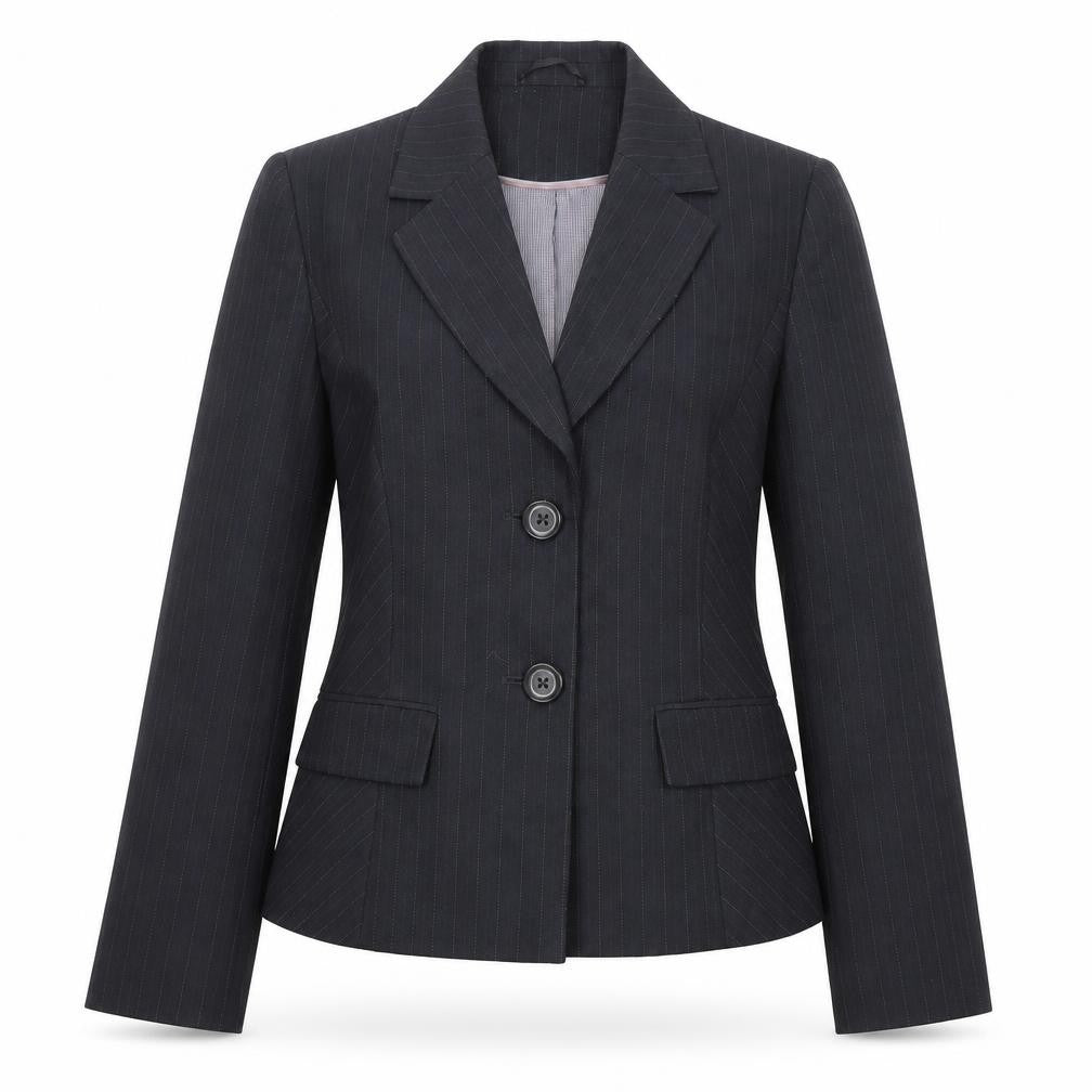 Debenhams Women's Black Pinstripe Suit Jacket Size 12