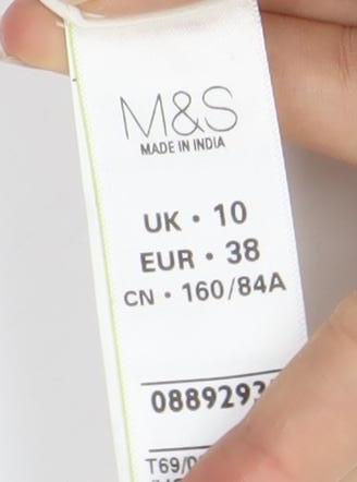 Marks & Spencer Women's White Sleeveless Top Size 10