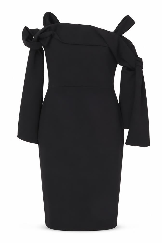 Boohoo Women's Black Bodycon Midi Dress UK 12