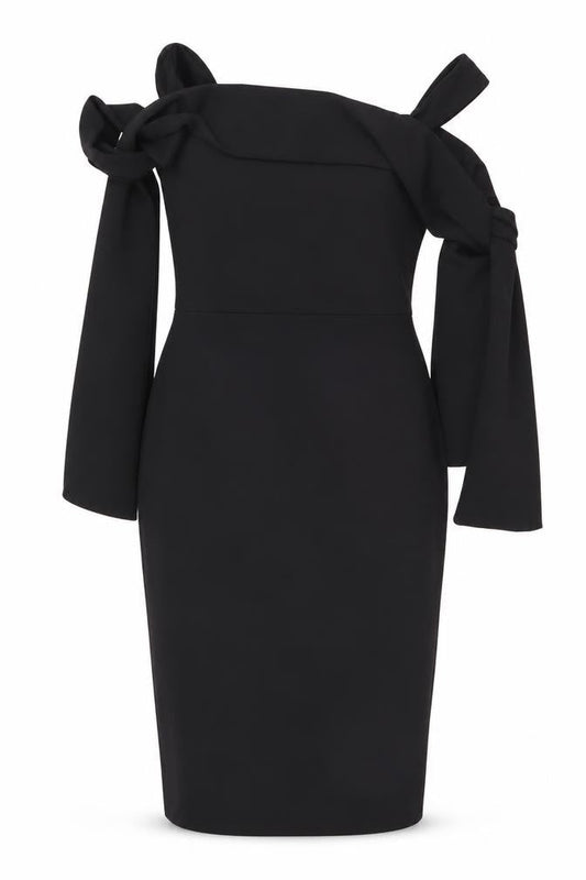 Boohoo Women's Black Bodycon Midi Dress UK 12