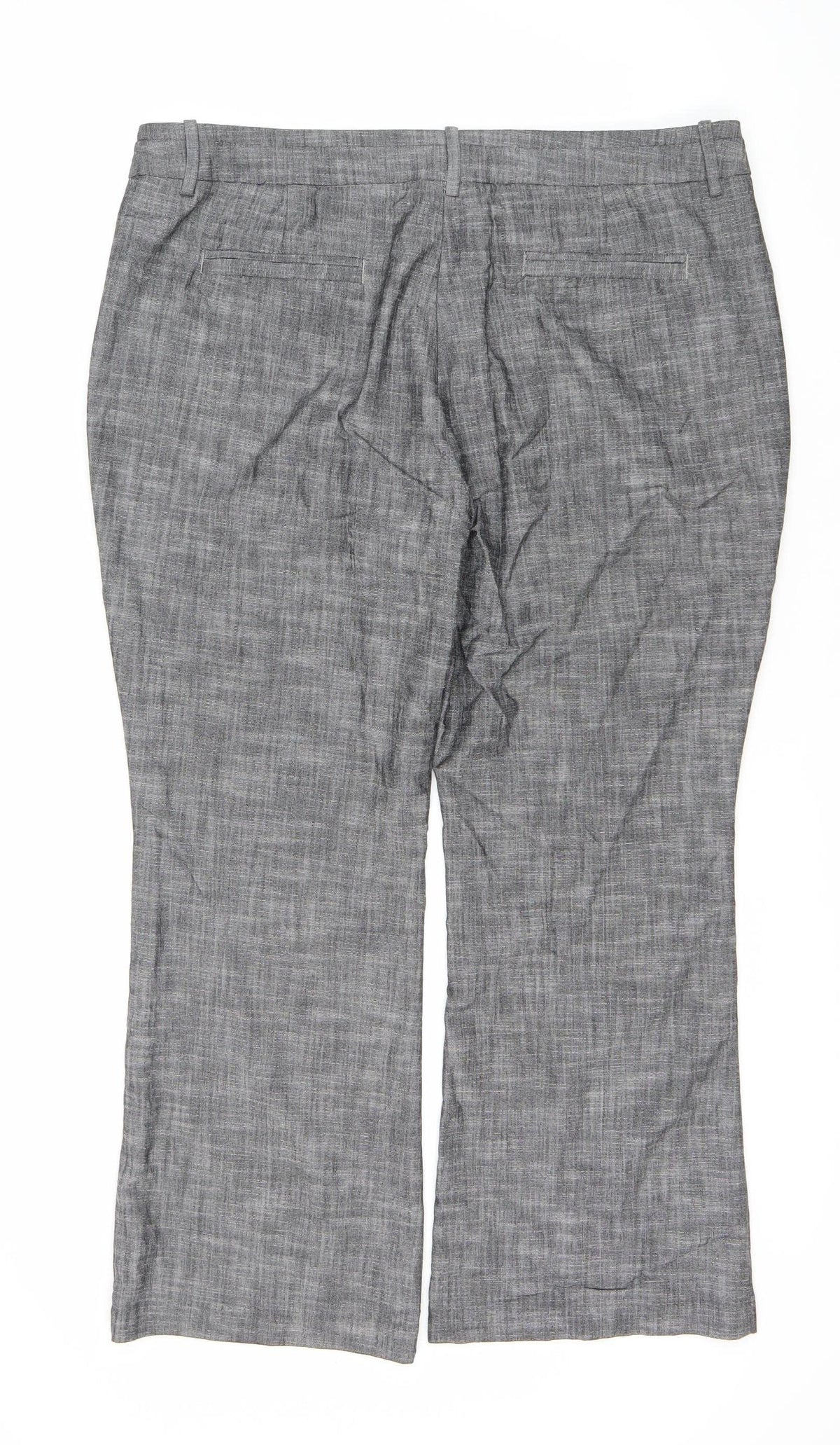Per Una Women's Grey Straight Trousers Size 18