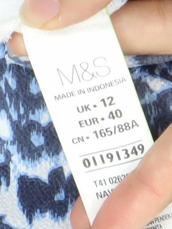 Marks & Spencer Women's Multicoloured Floral Tunic Blouse Size 12