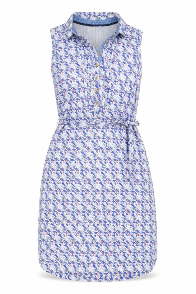 White Stuff Women's Blue Size 12 Dress with Buttons