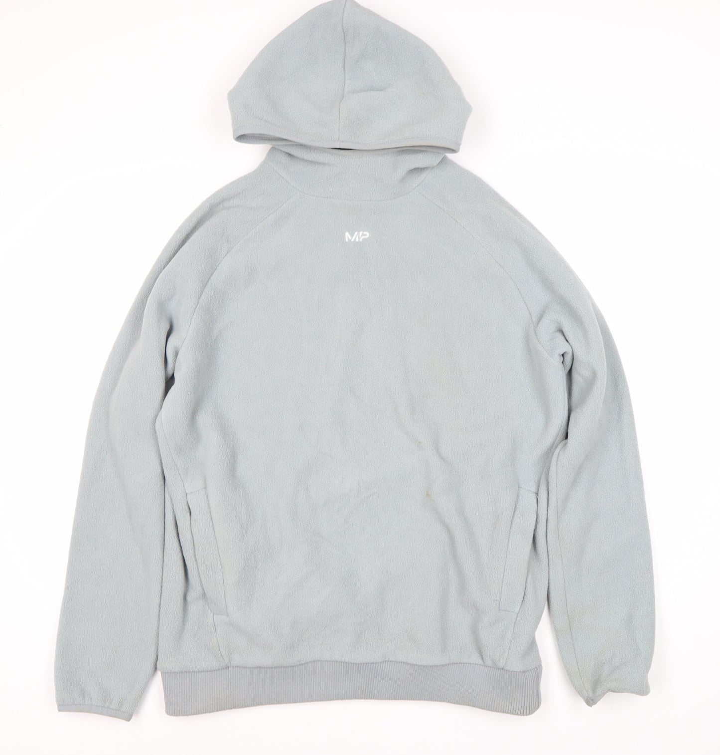 MP Men's Grey Hoodie - Small, Pullover, Fleece, Logo