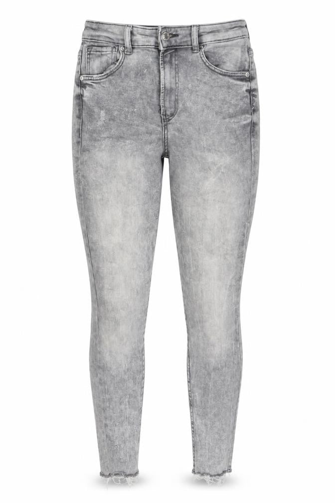 Bershka Women's Grey Skinny High Rise Jeans - Size 8