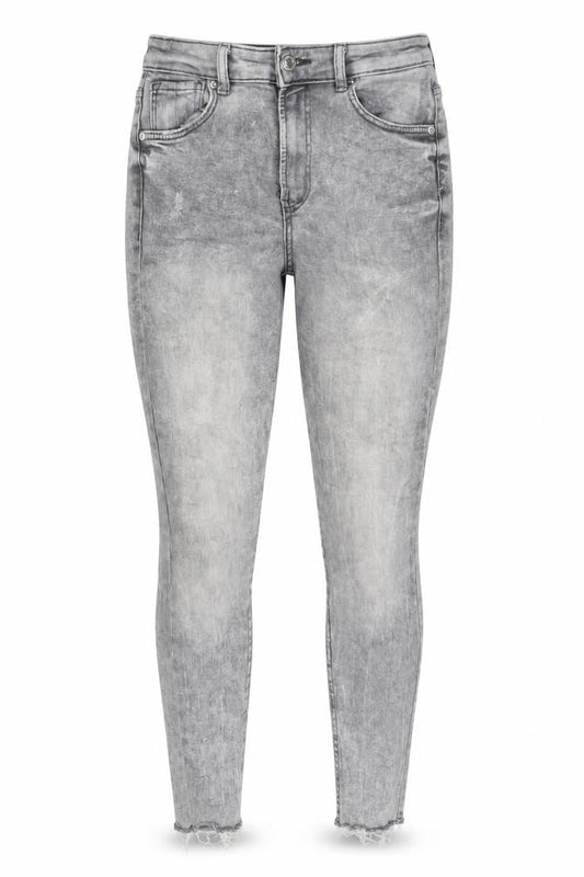 Bershka Women's Grey Skinny High Rise Jeans - Size 8