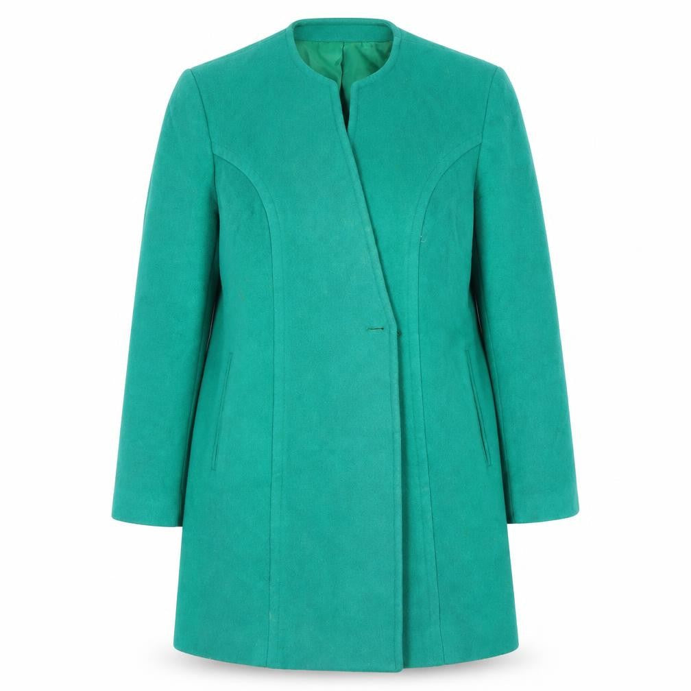 Alexon Women's Green Mid-Length Wool Coat Size 14