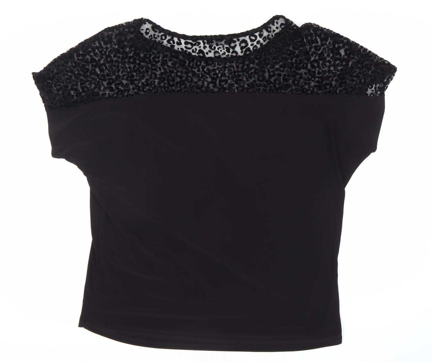 Wallis Women's Black Animal Print Top, Size 18