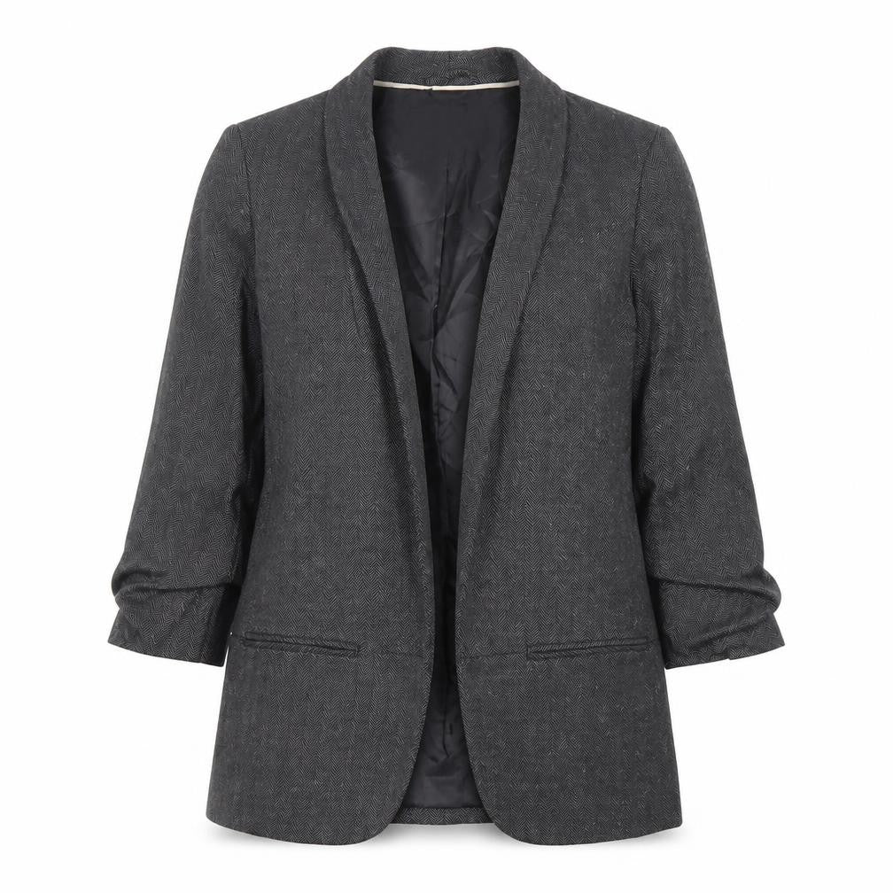 Next Women's Grey Blazer, Classic, Size 10, Herringbone