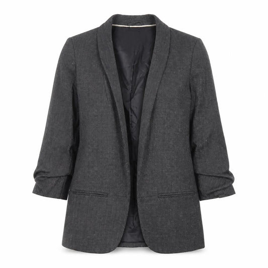 Next Women's Grey Blazer, Classic, Size 10, Herringbone