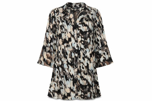 Bonmarché Women's Multicoloured Animal Print Bell Sleeve Dress