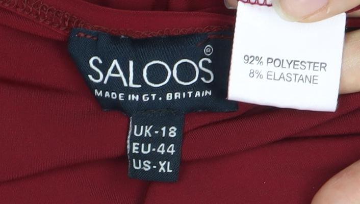Saloos Women's Classic Red T-Shirt, Size 18