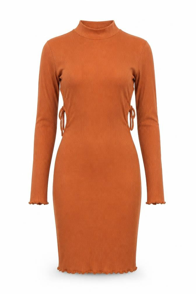 PrettyLittleThing Women's Orange Long Sleeve Dress