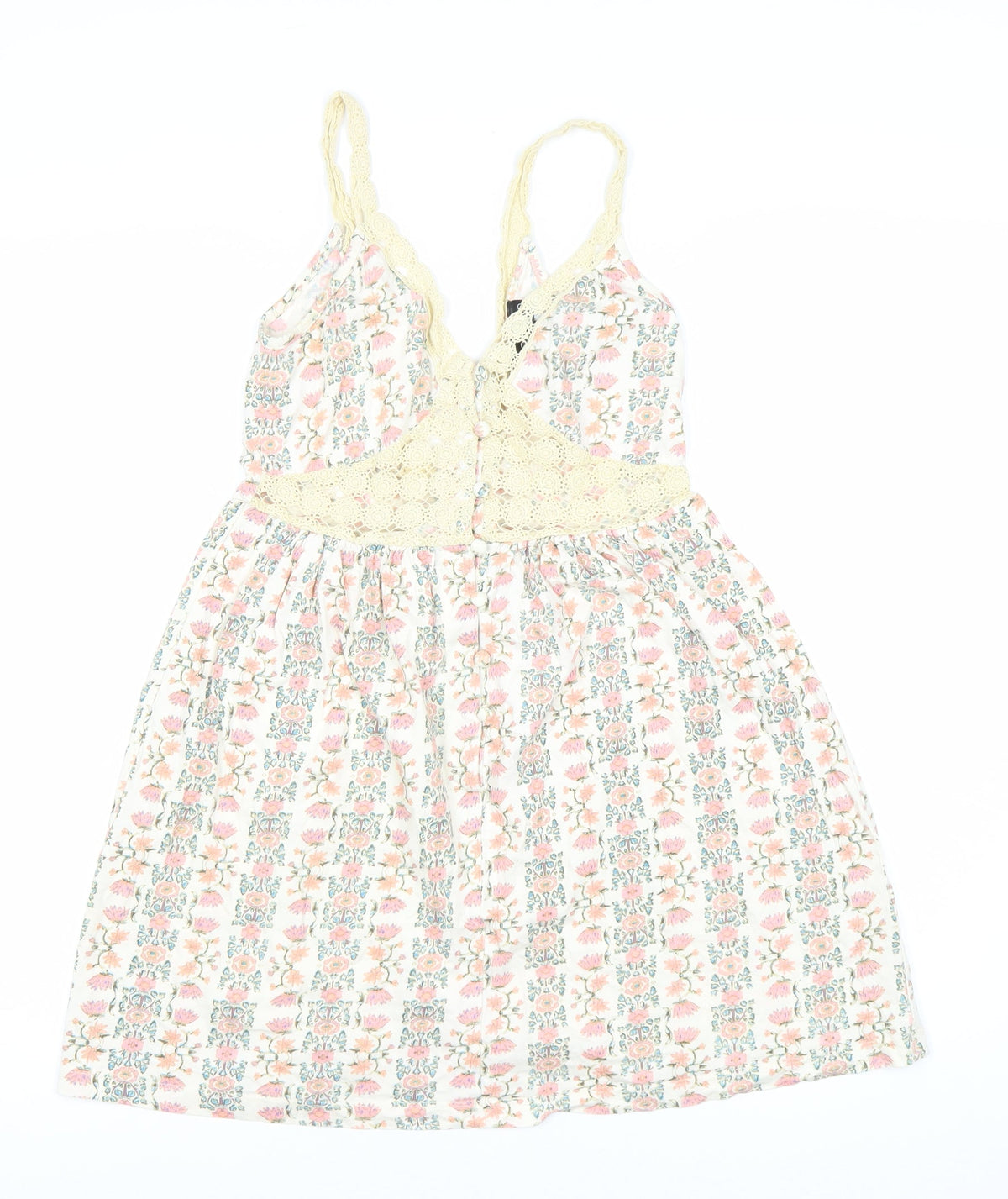 Topshop Women's Floral Strappy Dress Size 8