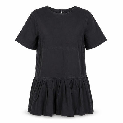 Front view of ASOS Women's Black Shift Dress, size 12, Casual