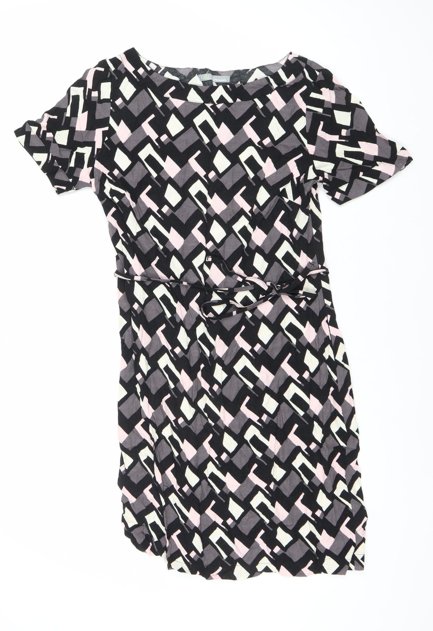 Marks & Spencer Multicoloured Geometric Dress Size 12