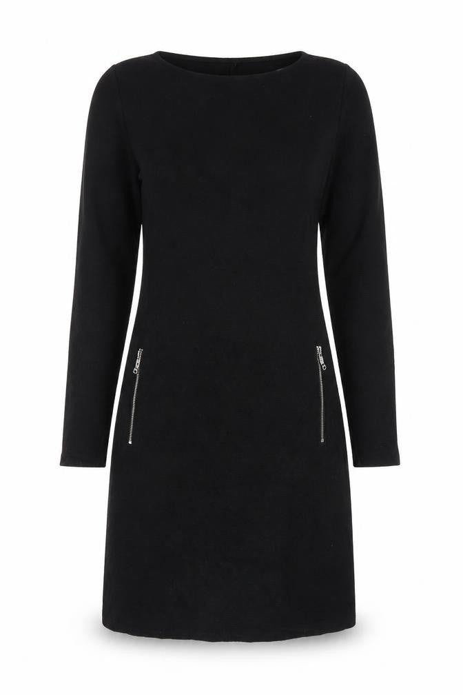 GAP Women's Black Shift Dress, Size S Tall, Long Sleeve