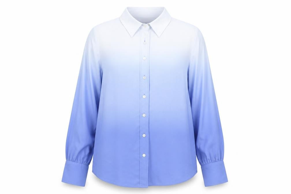 Marks & Spencer Women Blue Button-Up Shirt UK 12