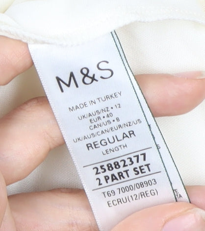 Marks & Spencer Women's Ivory Dress, Size 12, Sleeveless