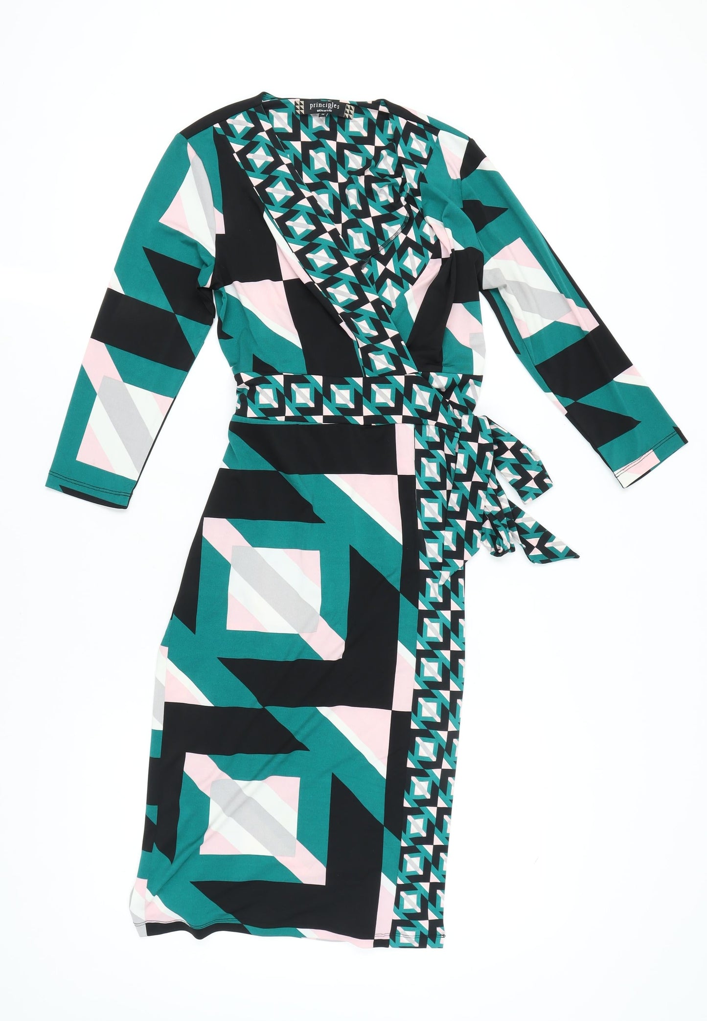 Principles Women's Multicoloured Wrap Dress, Size 12