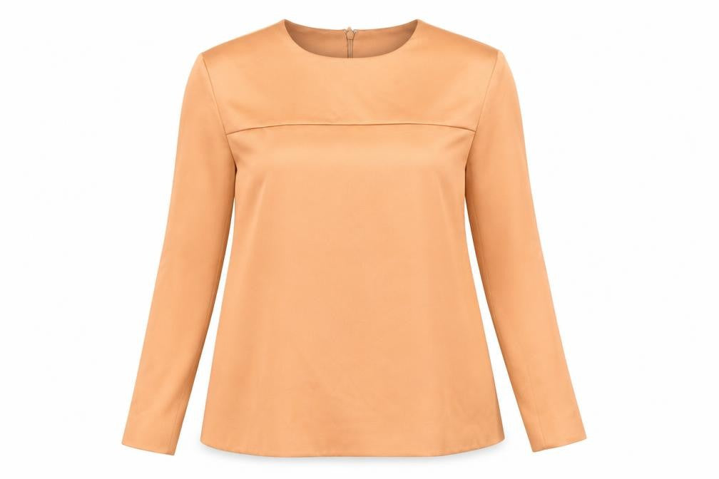 COS Women's Brown Long Sleeve Blouse, Size 6