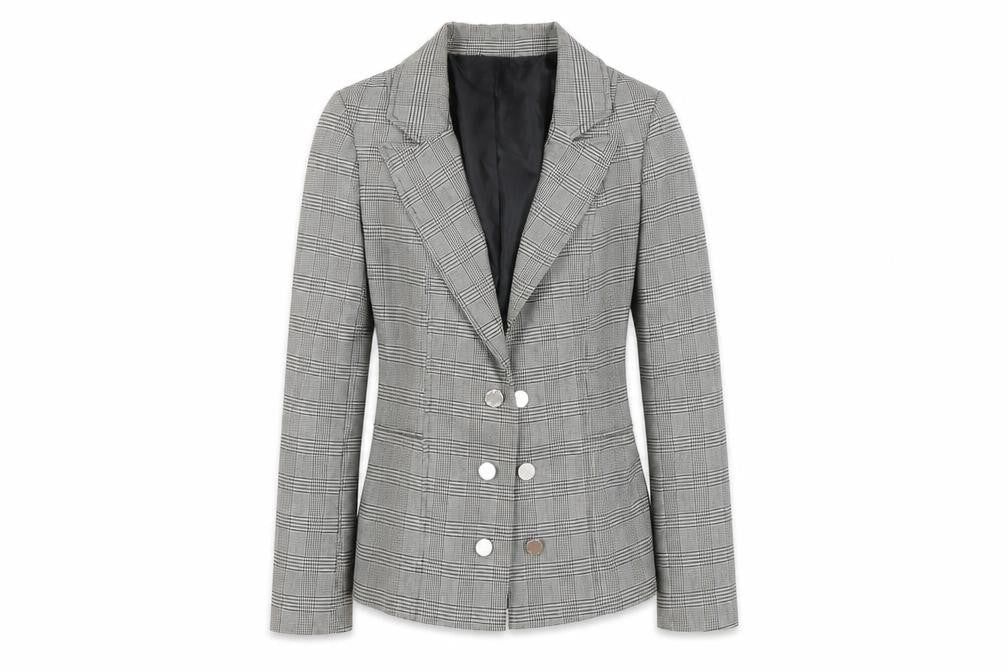 Lipsy Women's Grey Check Blazer Size 12 Workwear