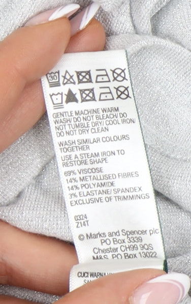Marks & Spencer Women's Grey Sleeveless Top UK 10