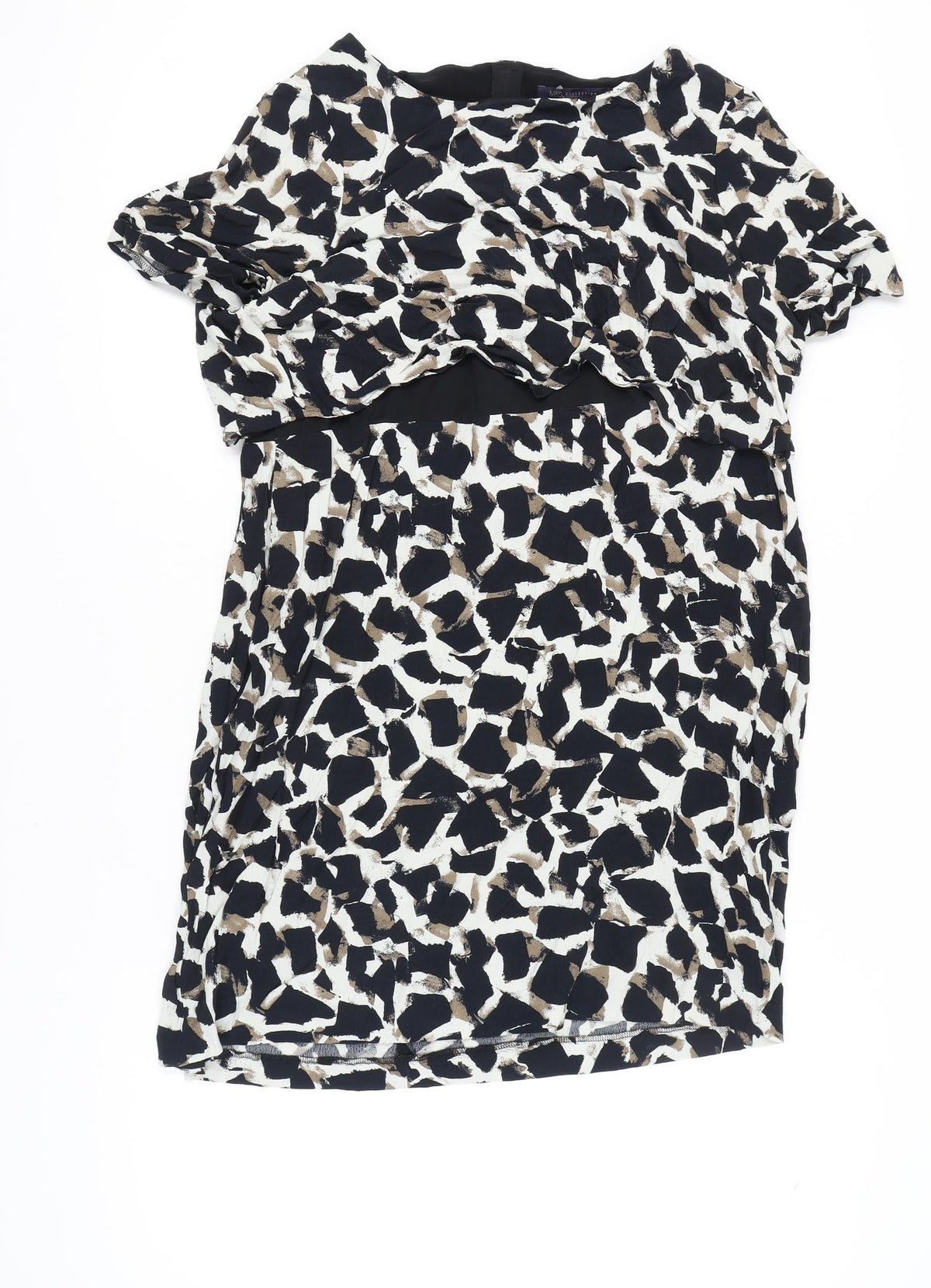 Marks & Spencer Women's Grey Animal Print Shift Dress, Size 18