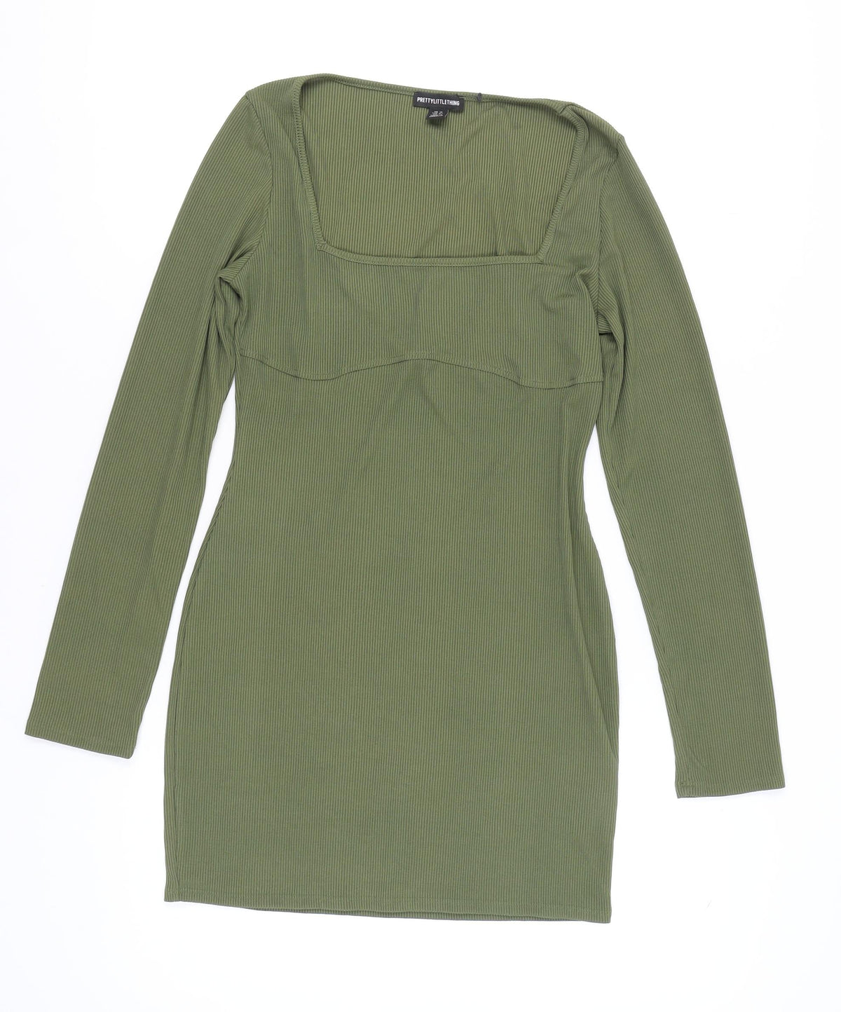 PrettyLittleThing Women's Green Bodycon Dress UK 12