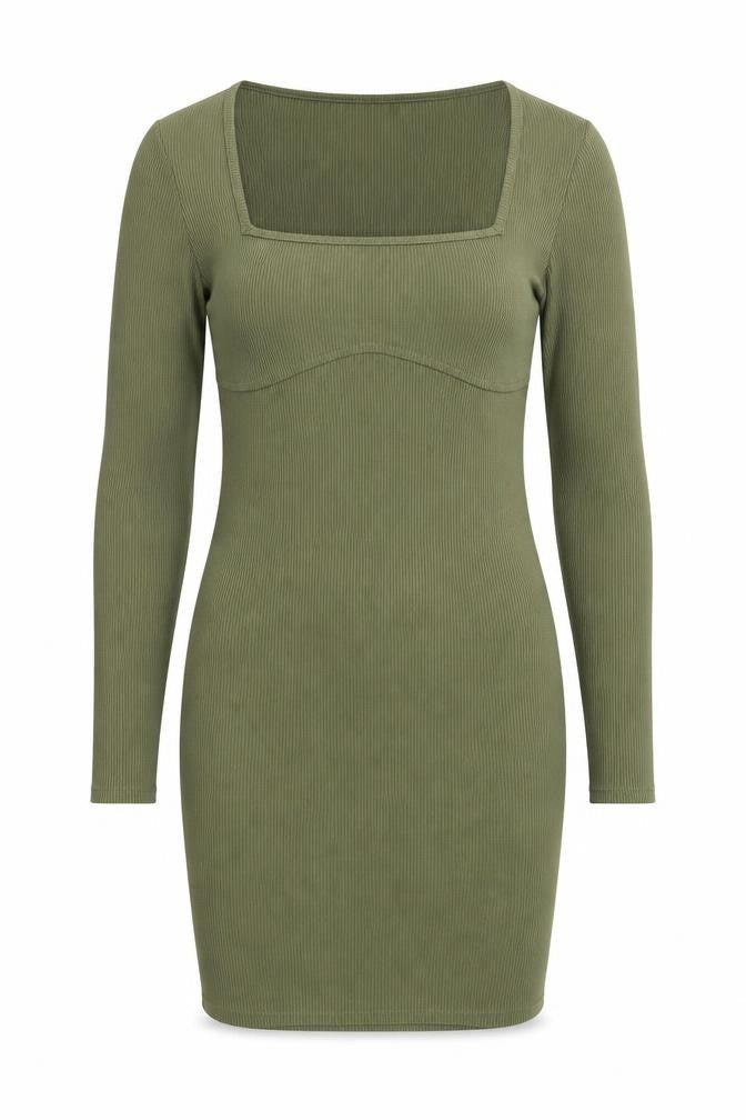 PrettyLittleThing Women's Green Bodycon Dress UK 12