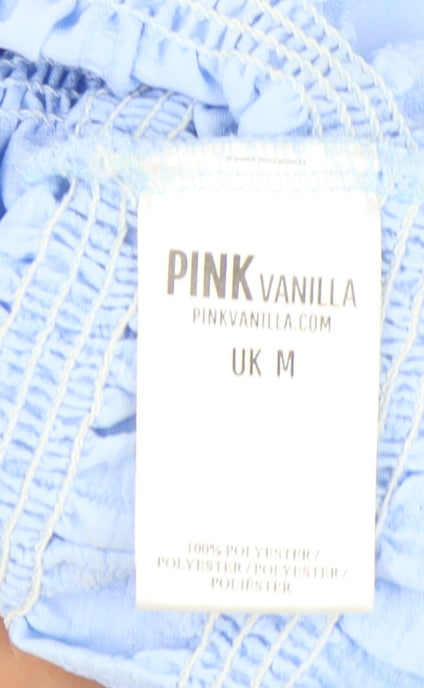 Pink Vanilla Women's Blue Off Shoulder Top M