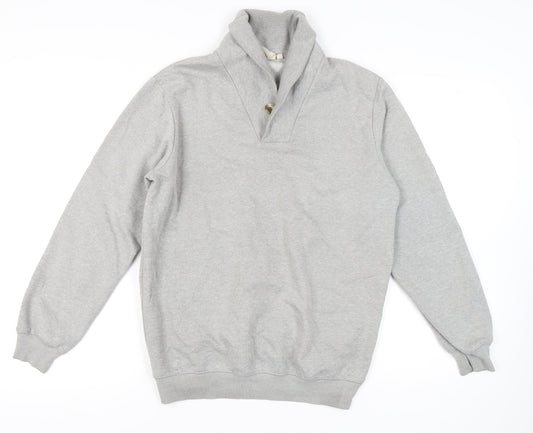 Cotton Traders Men's Grey Sweatshirt Medium