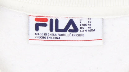 Fila Womens Ivory Cotton Pullover Sweatshirt M