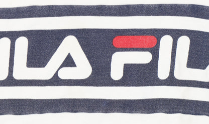 Fila Womens Ivory Cotton Pullover Sweatshirt M