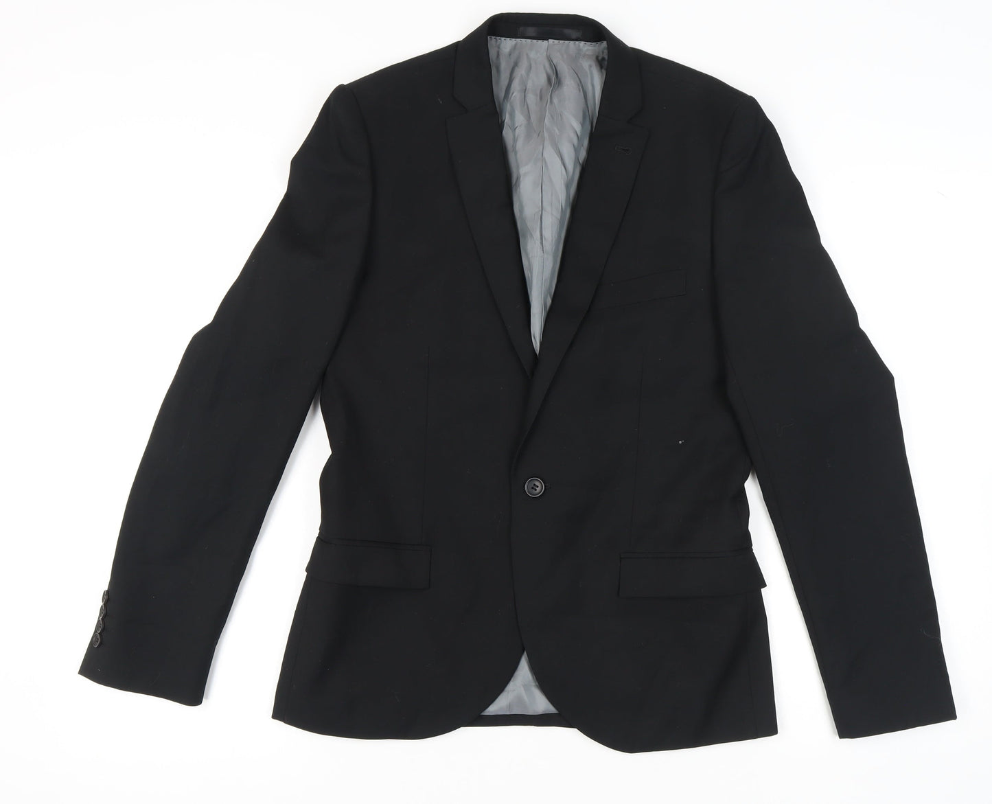 Topman Men's Black Skinny Blazer, 38 Chest